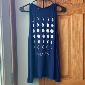 EARTHBOUND Navy Blue 'Phases' Graphic Tank Top